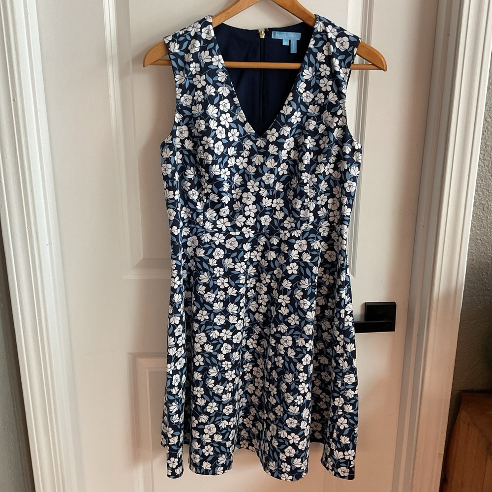 Draper James Blue and White Floral Dress